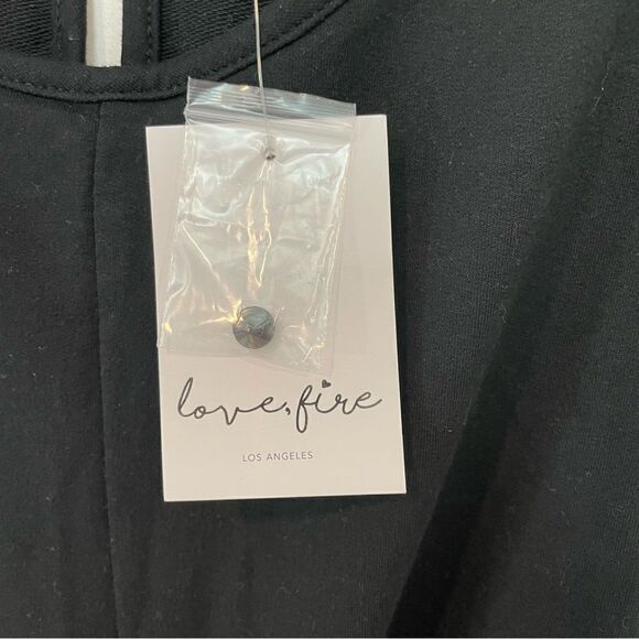 Love, Fire Black Jumpsuit Girl sz XL Cotton NEW - Picture 6 of 11